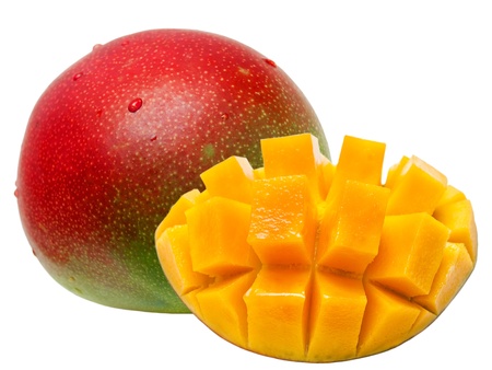 Mango isolated on white backgroundの写真素材