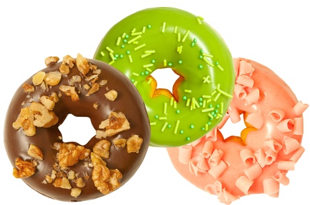 Donut isolated on white backgroundの写真素材