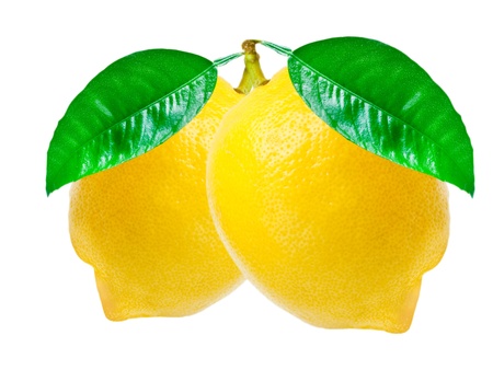 Lemon isolated on white backgroundの写真素材