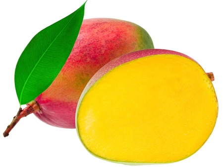 Mango isolated on white backgroundの写真素材