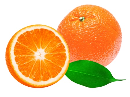 orange isolated on white backgroundの写真素材