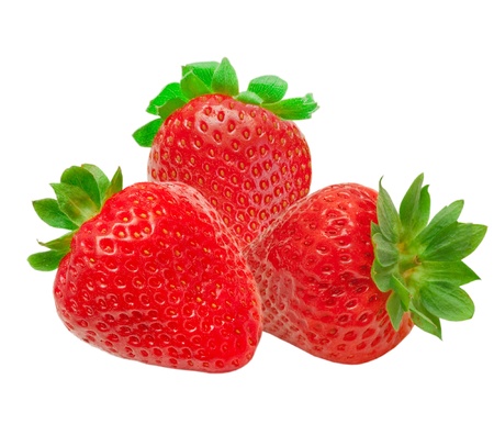 strawberry isolated on white backgroundの写真素材
