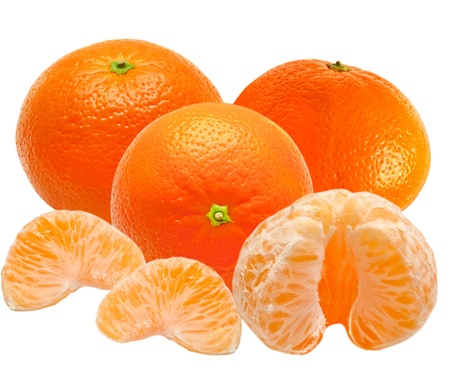 Mandarin isolated on white backgroundの写真素材