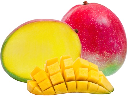 Mango isolated on white backgroundの写真素材