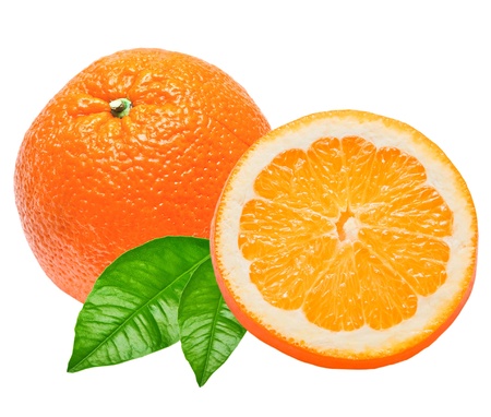 orange isolated on white backgroundの写真素材