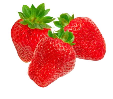 strawberry isolated on white backgroundの写真素材