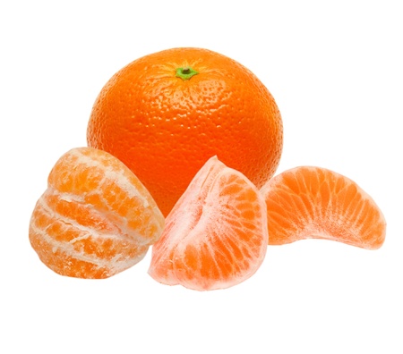 Mandarin isolated on white backgroundの写真素材