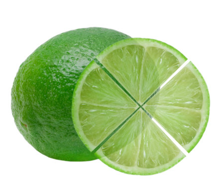 lime isolated on white background
