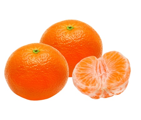 Mandarin isolated on white backgroundの写真素材
