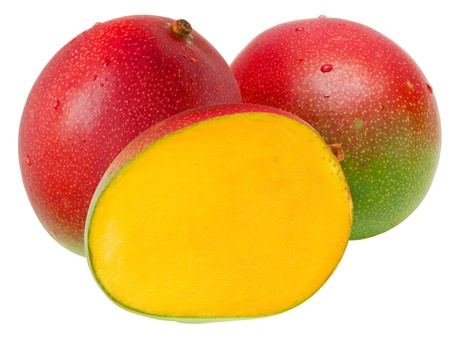 Mango isolated on white backgroundの写真素材