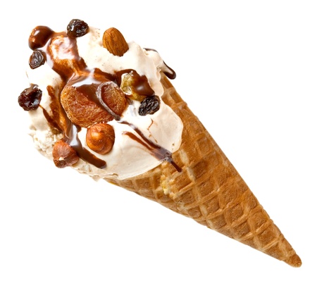 ice cream isolated on white backgroundの写真素材