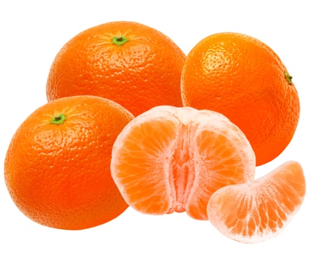 Mandarin isolated on white backgroundの写真素材
