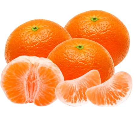 Mandarin isolated on white backgroundの写真素材