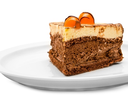 Cake isolated on white backgroundの写真素材