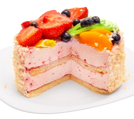 Cake isolated on white backgroundの写真素材