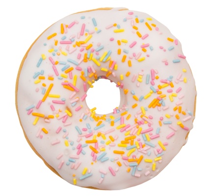 Donut isolated on white backgroundの写真素材
