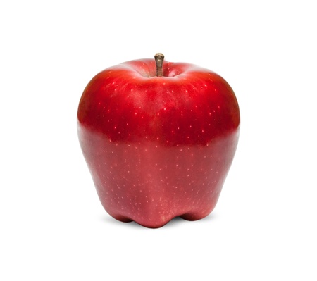 red apple isolated on white backgroundの写真素材
