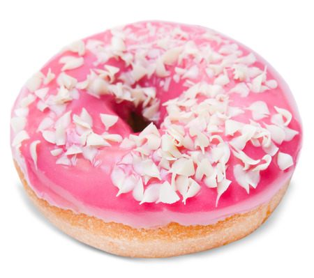 Donut isolated on white backgroundの写真素材