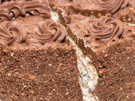 Chocolate cake  close up