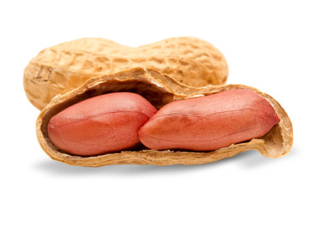 peanuts isolated on white background