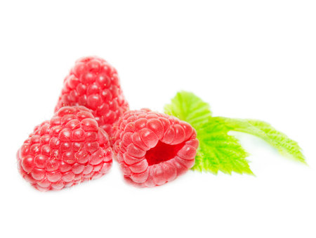 Raspberry isolated on white background