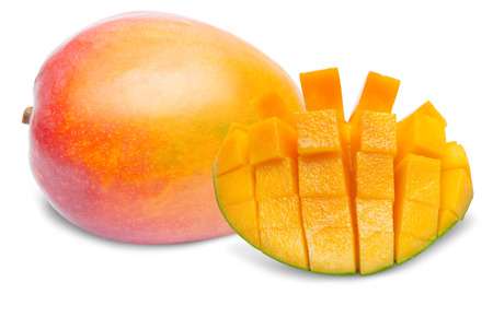 Mango isolated on white backgroundの写真素材