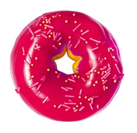 Donut isolated on white background close upの写真素材