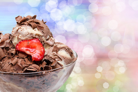 Close up of ice cream delicious dessertの写真素材