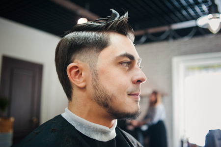Man in the barbershopの写真素材