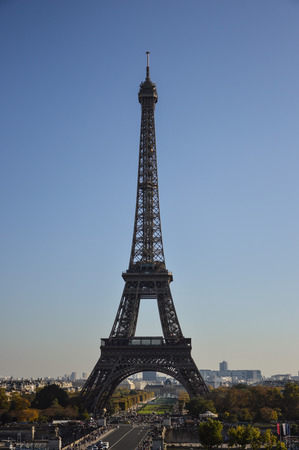View of the Eiffel tower Paris Franceの写真素材