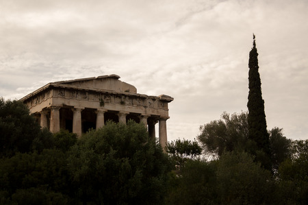 Temple of Hephaestus Acropolis Athens Greeceの写真素材