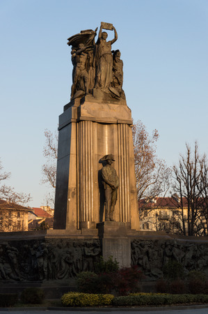 Carabinieri's monument in Turin Piedmont Italyの写真素材