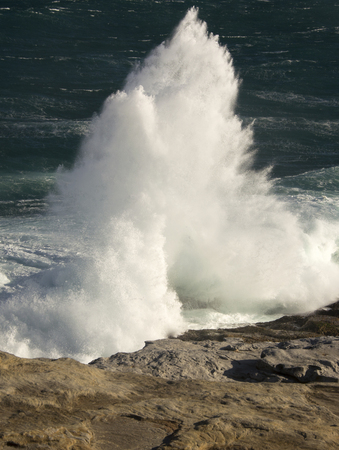 Big waves at Bondi Beach in Sydney Australiaの写真素材