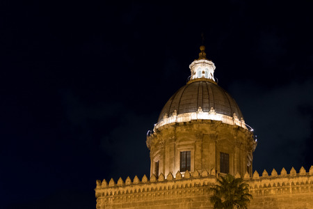 Dome of the cathedral of Palermo Italyの写真素材