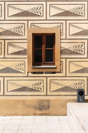 Window of Národn? palace in Prague Czech Republicのeditorial素材