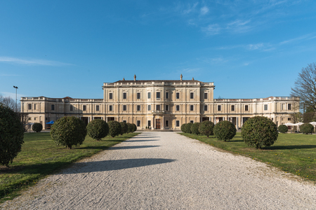 SANTA MARIA DI SALA, IT - March 30, 2019: View of Villa Farsetti in Santa Maria di Sala near Venice Italyのeditorial素材