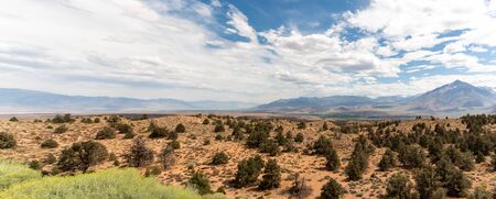 Panoramic view from Vista Point on the highway 395の写真素材