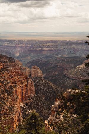View of the North Rim Grand Canyon, Arizonaの写真素材