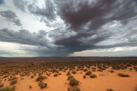 Thuderstorm over Arizona desertの写真素材