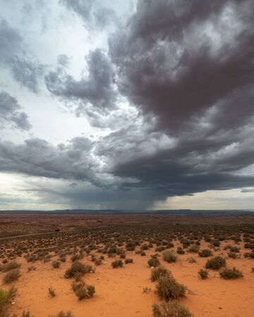 Thuderstorm over Arizona desertの写真素材