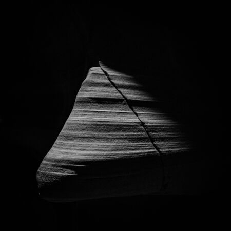 Black and white shot Antelope Canyon Arizona USAの写真素材