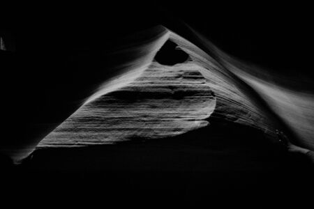 Black and white shot Antelope Canyon Arizona USAの写真素材