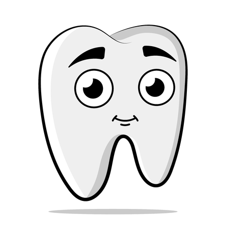 Nice tooth. Character tooth for hygiene.のイラスト素材