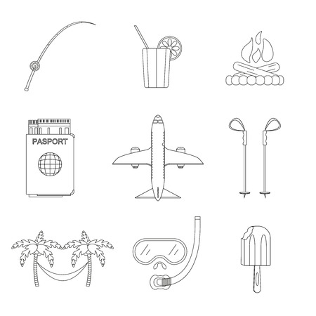 Travel icons and vacations.のイラスト素材