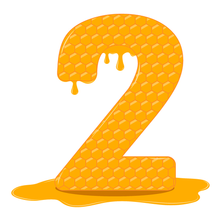 Honey is two. Vector honey figurines. Tasty honey figurines. Beekeeping, honey, bees.のイラスト素材