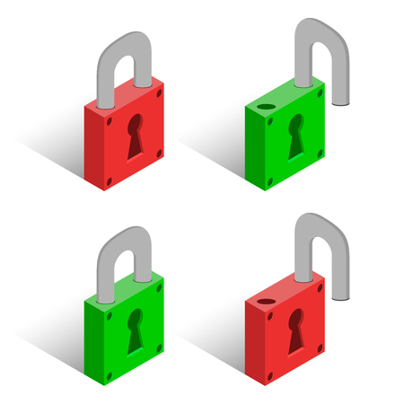 Door lock, great design for any purpose. Padlock.のイラスト素材