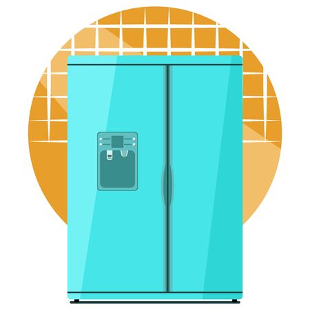 Fridge for storing food. Design for marketing and web sites.のイラスト素材