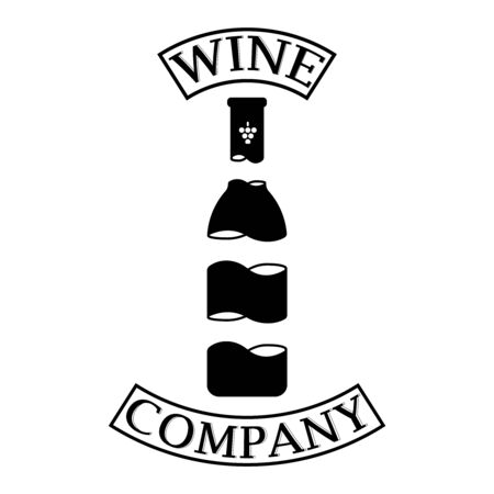 Unusual design of the bottle in a simple style.のイラスト素材