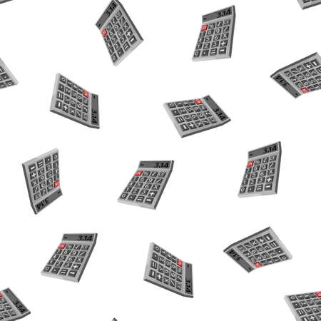Calculator icon pattern. A beautiful new mathematical tool for calculating serego color in flat style.のイラスト素材