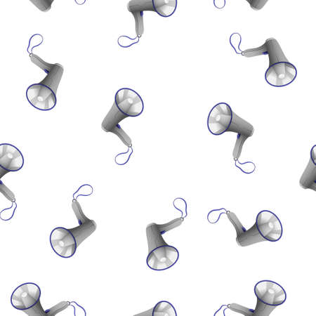 Megaphone pattern. A new cool device that increases the volume of any sounds.のイラスト素材